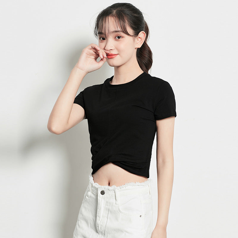 Gym Short-sleeved crop T shirt