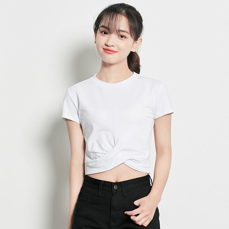 Gym Short-sleeved crop T shirt