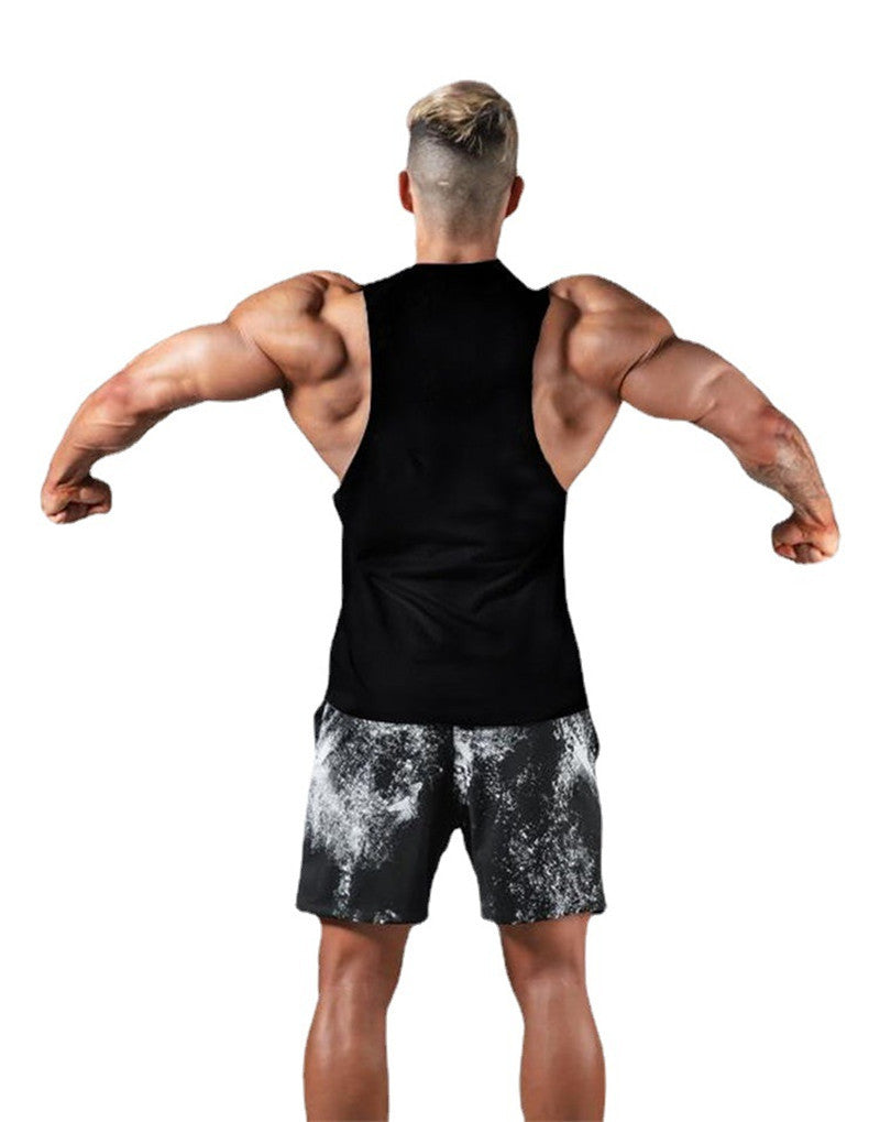 European And American Fitness Sports And Leisure Short-sleeved Men