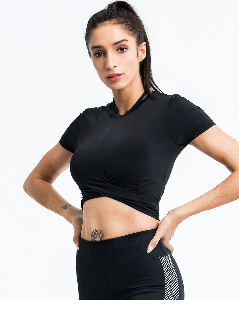 Gym Short-sleeved crop T shirt