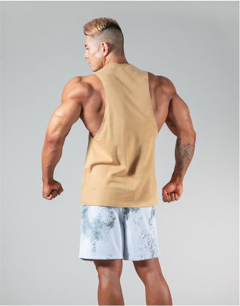 European And American Fitness Sports And Leisure Short-sleeved Men