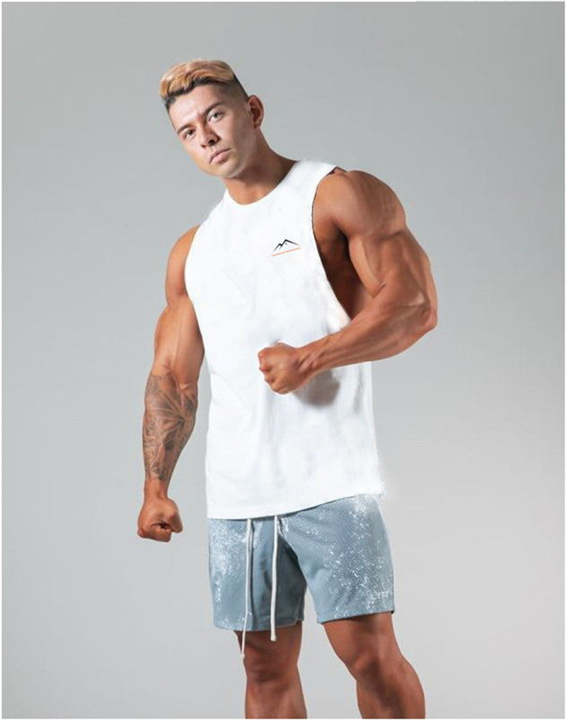 European And American Fitness Sports And Leisure Short-sleeved Men