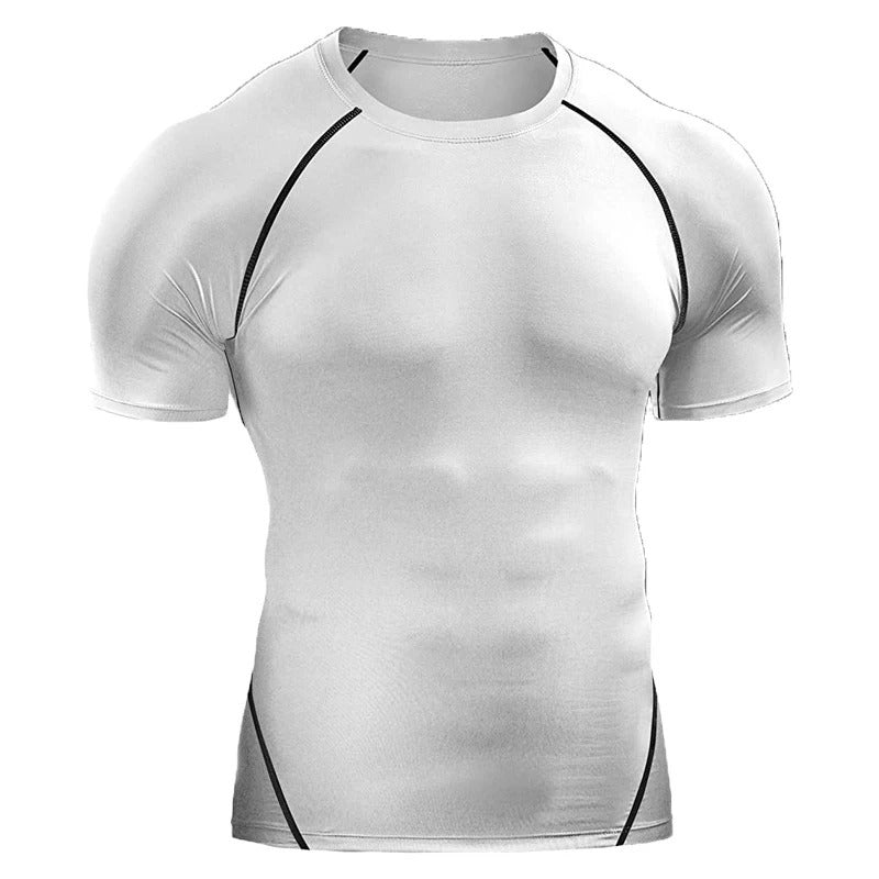 MEN Short Sleeve Quick Drying Exercise Running T-shirt
