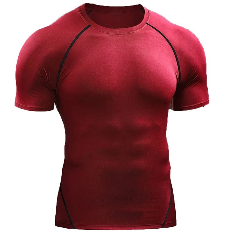 MEN Short Sleeve Quick Drying Exercise Running T-shirt