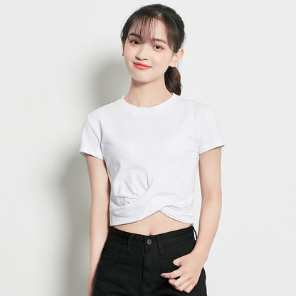 Gym Short-sleeved crop T shirt