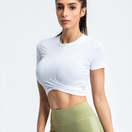 Gym Short-sleeved crop T shirt