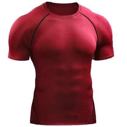 MEN Short Sleeve Quick Drying Exercise Running T-shirt