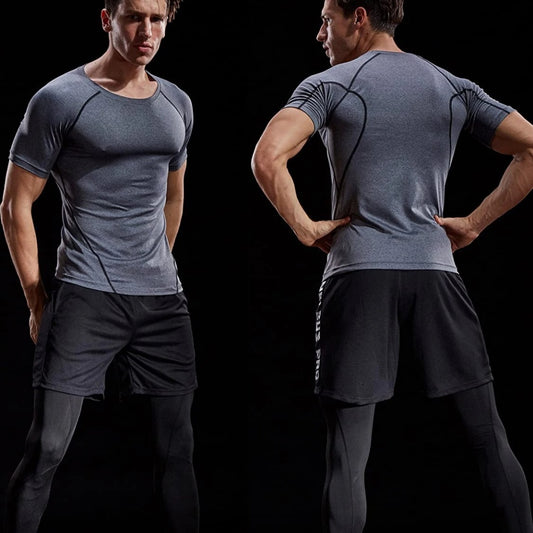 MEN Short Sleeve Quick Drying Exercise Running T-shirt